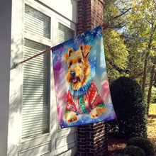 Load image into Gallery viewer, Airedale Terrier Christmas House Flag