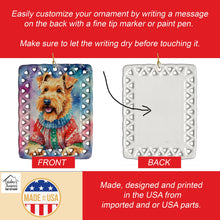 Load image into Gallery viewer, Airedale Terrier Christmas Porcelain Ornament