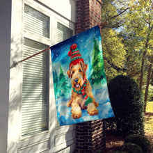 Load image into Gallery viewer, Airedale Terrier Christmas House Flag