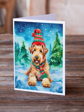 Load image into Gallery viewer, Airedale Terrier Christmas Greeting Cards - Blank Note Cards – 8-Pack of Artist-Designed Cards with Envelopes