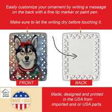 Load image into Gallery viewer, Alaskan Klee Kai Christmas Porcelain Ornament