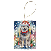 Load image into Gallery viewer, Alaskan Malamute Christmas Porcelain Ornament