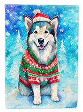 Load image into Gallery viewer, Alaskan Malamute Christmas House Flag