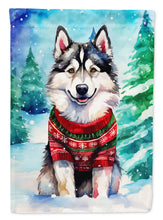 Load image into Gallery viewer, Alaskan Malamute Christmas House Flag