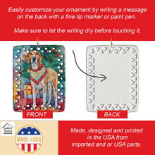Load image into Gallery viewer, American English Coonhound Christmas Porcelain Ornament