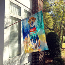 Load image into Gallery viewer, American English Coonhound Christmas House Flag
