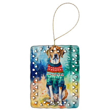 Load image into Gallery viewer, American English Coonhound Christmas Porcelain Ornament