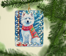 Load image into Gallery viewer, American Eskimo Christmas Porcelain Ornament