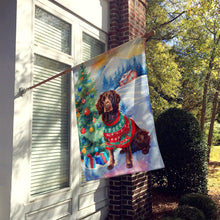 Load image into Gallery viewer, American Water Spaniel Christmas House Flag