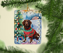 Load image into Gallery viewer, American Water Spaniel Christmas Porcelain Ornament