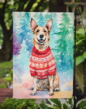 Load image into Gallery viewer, Australian Cattle Dog Christmas Garden Flag – Cozy Dog Holiday Decor with Tree &amp; Presents