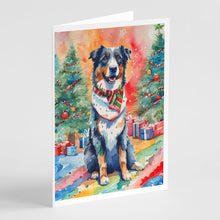 Load image into Gallery viewer, Australian Shepherd Christmas Greeting Cards - Blank Note Cards – 8-Pack of Artist-Designed Cards with Envelopes
