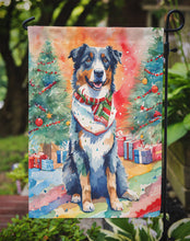 Load image into Gallery viewer, Australian Shepherd Christmas Garden Flag – Cozy Dog Holiday Decor with Tree &amp; Presents