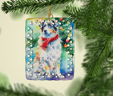 Load image into Gallery viewer, Australian Shepherd Christmas Porcelain Ornament