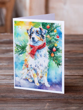 Load image into Gallery viewer, Australian Shepherd Christmas Greeting Cards - Blank Note Cards – 8-Pack of Artist-Designed Cards with Envelopes