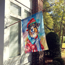 Load image into Gallery viewer, Australian Shepherd Christmas House Flag