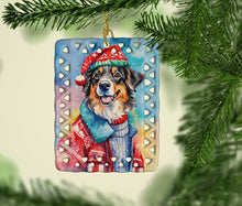 Load image into Gallery viewer, Australian Shepherd Christmas Porcelain Ornament