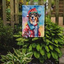 Load image into Gallery viewer, Australian Shepherd Christmas Garden Flag – Cozy Dog Holiday Decor with Tree &amp; Presents