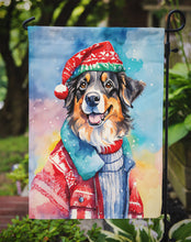 Load image into Gallery viewer, Australian Shepherd Christmas Garden Flag – Cozy Dog Holiday Decor with Tree &amp; Presents