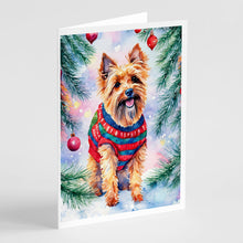 Load image into Gallery viewer, Australian Terrier Christmas Greeting Cards - Blank Note Cards – 8-Pack of Artist-Designed Cards with Envelopes