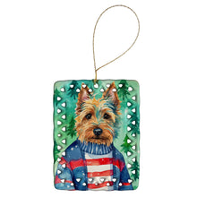 Load image into Gallery viewer, Australian Terrier Christmas Porcelain Ornament