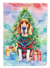 Load image into Gallery viewer, Basset Hound Christmas House Flag