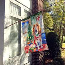 Load image into Gallery viewer, Basset Hound Christmas House Flag