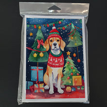 Load image into Gallery viewer, Beagle Christmas Greeting Cards - Blank Note Cards – 8-Pack of Artist-Designed Cards with Envelopes