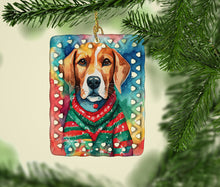 Load image into Gallery viewer, Beagle Christmas Porcelain Ornament