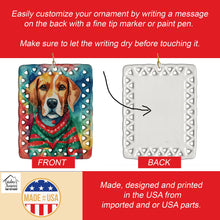 Load image into Gallery viewer, Beagle Christmas Porcelain Ornament