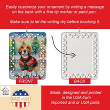 Load image into Gallery viewer, Beagle Christmas Porcelain Ornament