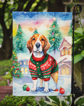 Load image into Gallery viewer, Beagle Christmas Garden Flag – Cozy Dog Holiday Decor with Tree &amp; Presents