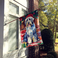 Load image into Gallery viewer, Bearded Collie Christmas House Flag