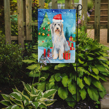 Load image into Gallery viewer, Bearded Collie Christmas Garden Flag – Cozy Dog Holiday Decor with Tree &amp; Presents