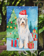 Load image into Gallery viewer, Bearded Collie Christmas Garden Flag – Cozy Dog Holiday Decor with Tree &amp; Presents