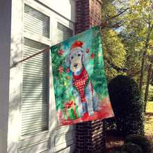 Load image into Gallery viewer, Bedlington Terrier Christmas House Flag