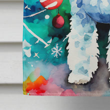 Load image into Gallery viewer, Bedlington Terrier Christmas House Flag