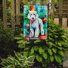 Load image into Gallery viewer, Bedlington Terrier Christmas Garden Flag – Cozy Dog Holiday Decor with Tree &amp; Presents
