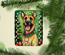 Load image into Gallery viewer, Belgian Malinois Christmas Porcelain Ornament