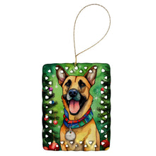 Load image into Gallery viewer, Belgian Malinois Christmas Porcelain Ornament