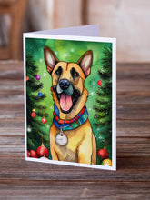 Load image into Gallery viewer, Belgian Malinois Christmas Greeting Cards - Blank Note Cards – 8-Pack of Artist-Designed Cards with Envelopes