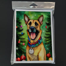 Load image into Gallery viewer, Belgian Malinois Christmas Greeting Cards - Blank Note Cards – 8-Pack of Artist-Designed Cards with Envelopes