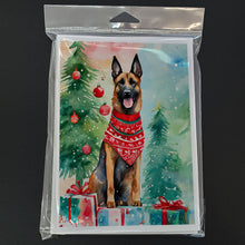 Load image into Gallery viewer, Belgian Malinois Christmas Greeting Cards - Blank Note Cards – 8-Pack of Artist-Designed Cards with Envelopes