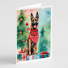 Load image into Gallery viewer, Belgian Malinois Christmas Greeting Cards - Blank Note Cards – 8-Pack of Artist-Designed Cards with Envelopes
