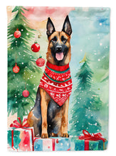 Load image into Gallery viewer, Belgian Malinois Christmas Garden Flag – Cozy Dog Holiday Decor with Tree &amp; Presents