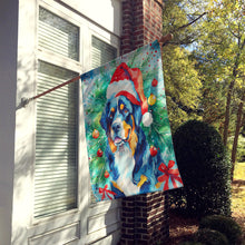 Load image into Gallery viewer, Bernese Mountain Dog Christmas House Flag