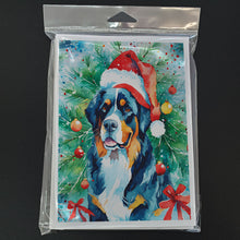 Load image into Gallery viewer, Bernese Mountain Dog Christmas Greeting Cards - Blank Note Cards – 8-Pack of Artist-Designed Cards with Envelopes