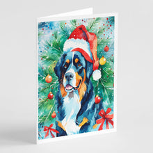 Load image into Gallery viewer, Bernese Mountain Dog Christmas Greeting Cards - Blank Note Cards – 8-Pack of Artist-Designed Cards with Envelopes