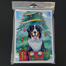 Load image into Gallery viewer, Bernese Mountain Dog Christmas Greeting Cards - Blank Note Cards – 8-Pack of Artist-Designed Cards with Envelopes
