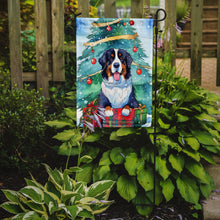 Load image into Gallery viewer, Bernese Mountain Dog Christmas Garden Flag – Cozy Dog Holiday Decor with Tree &amp; Presents